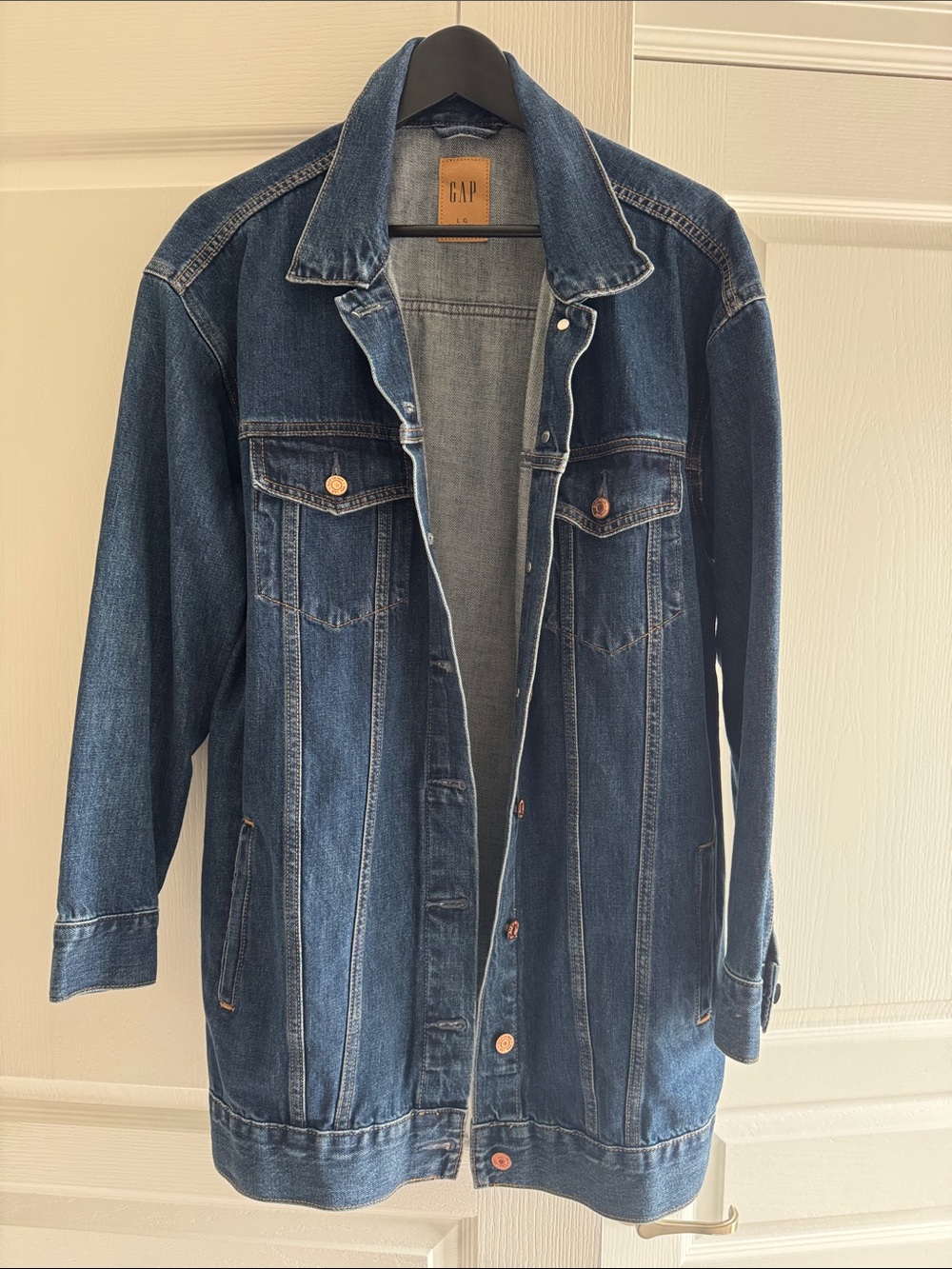 GAP Medium Blue Denim Jacket with Copper Buttons
